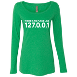 T-Shirts Envy / Small There Is No Place Like 127.0.0.1 Women's Triblend Long Sleeve Shirt