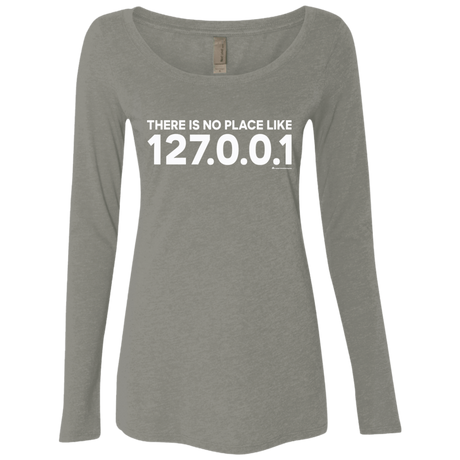 T-Shirts Venetian Grey / Small There Is No Place Like 127.0.0.1 Women's Triblend Long Sleeve Shirt