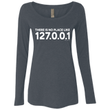 T-Shirts Vintage Navy / Small There Is No Place Like 127.0.0.1 Women's Triblend Long Sleeve Shirt