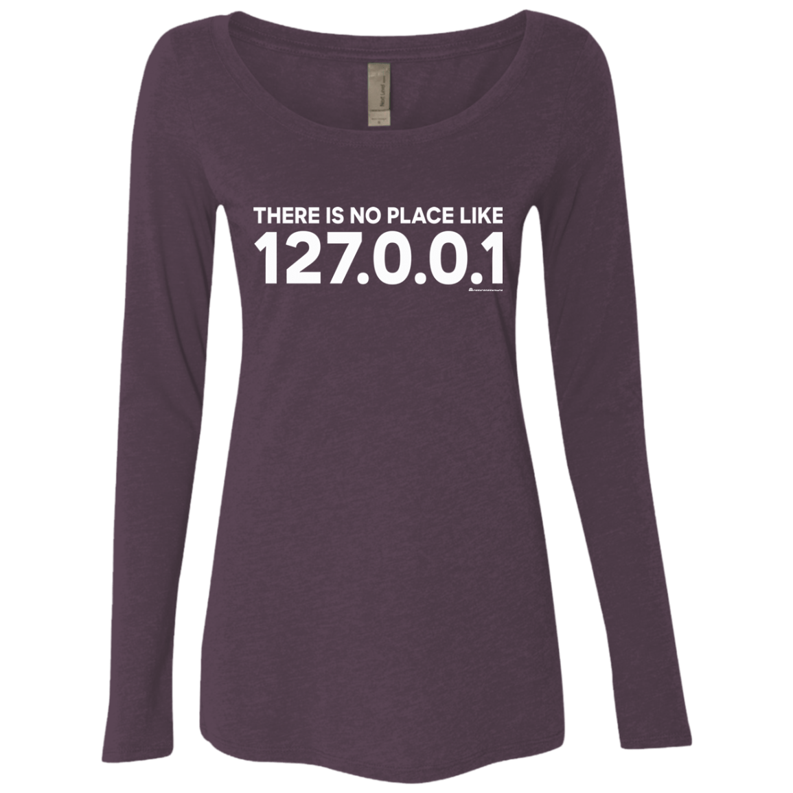 T-Shirts Vintage Purple / Small There Is No Place Like 127.0.0.1 Women's Triblend Long Sleeve Shirt