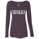 T-Shirts Vintage Purple / Small There Is No Place Like 127.0.0.1 Women's Triblend Long Sleeve Shirt