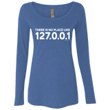 T-Shirts Vintage Royal / Small There Is No Place Like 127.0.0.1 Women's Triblend Long Sleeve Shirt