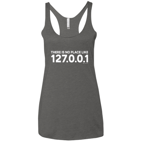 T-Shirts Premium Heather / X-Small There Is No Place Like 127.0.0.1 Women's Triblend Racerback Tank