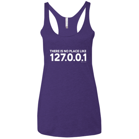 T-Shirts Purple Rush / X-Small There Is No Place Like 127.0.0.1 Women's Triblend Racerback Tank