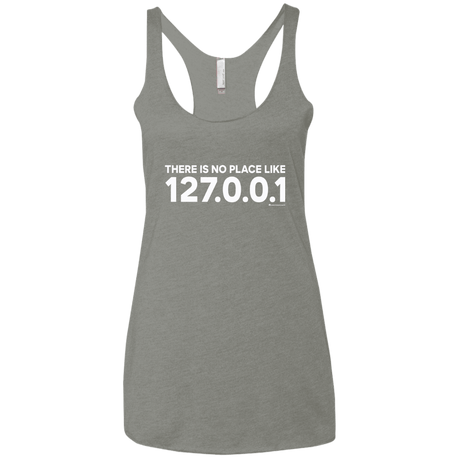 T-Shirts Venetian Grey / X-Small There Is No Place Like 127.0.0.1 Women's Triblend Racerback Tank