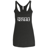 T-Shirts Vintage Black / X-Small There Is No Place Like 127.0.0.1 Women's Triblend Racerback Tank