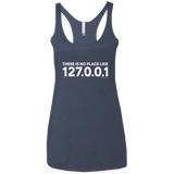 T-Shirts Vintage Navy / X-Small There Is No Place Like 127.0.0.1 Women's Triblend Racerback Tank