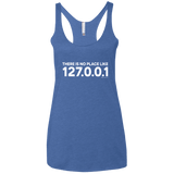 T-Shirts Vintage Royal / X-Small There Is No Place Like 127.0.0.1 Women's Triblend Racerback Tank