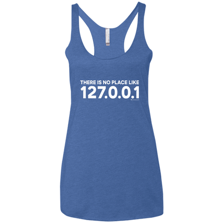 T-Shirts Vintage Royal / X-Small There Is No Place Like 127.0.0.1 Women's Triblend Racerback Tank