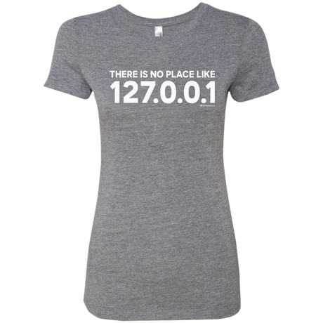 T-Shirts Premium Heather / Small There Is No Place Like 127.0.0.1 Women's Triblend T-Shirt