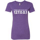 T-Shirts Purple Rush / Small There Is No Place Like 127.0.0.1 Women's Triblend T-Shirt
