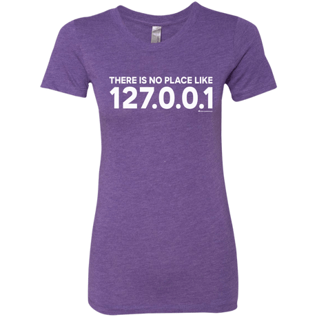 T-Shirts Purple Rush / Small There Is No Place Like 127.0.0.1 Women's Triblend T-Shirt