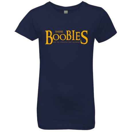 T-Shirts Midnight Navy / YXS These boobies Girls Premium T-Shirt