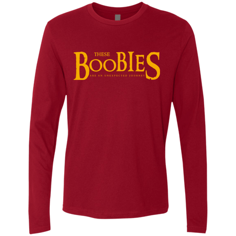 T-Shirts Cardinal / Small These boobies Men's Premium Long Sleeve