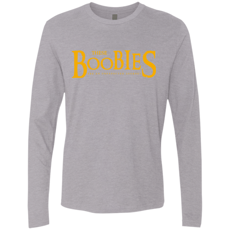 T-Shirts Heather Grey / Small These boobies Men's Premium Long Sleeve