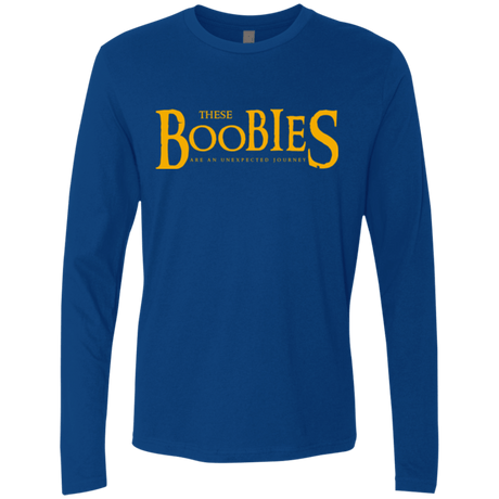 T-Shirts Royal / Small These boobies Men's Premium Long Sleeve