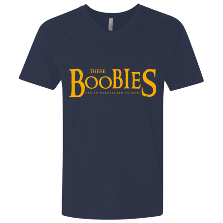 T-Shirts Midnight Navy / X-Small These boobies Men's Premium V-Neck