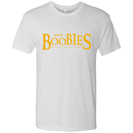 T-Shirts Heather White / Small These boobies Men's Triblend T-Shirt