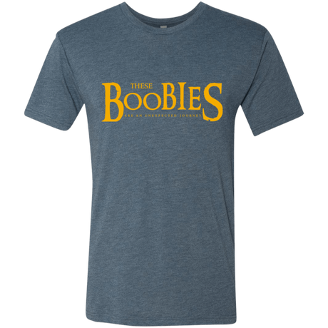 T-Shirts Indigo / Small These boobies Men's Triblend T-Shirt