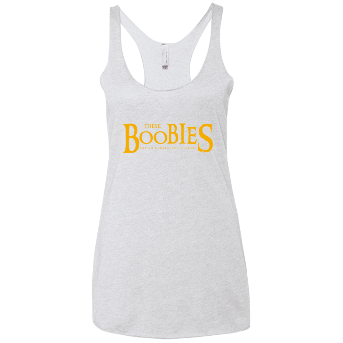 T-Shirts Heather White / X-Small These boobies Women's Triblend Racerback Tank
