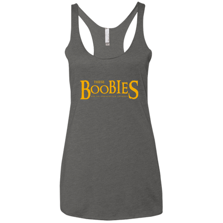 T-Shirts Premium Heather / X-Small These boobies Women's Triblend Racerback Tank