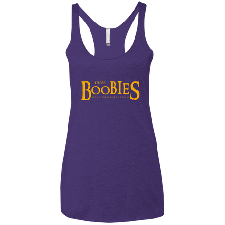 T-Shirts Purple / X-Small These boobies Women's Triblend Racerback Tank