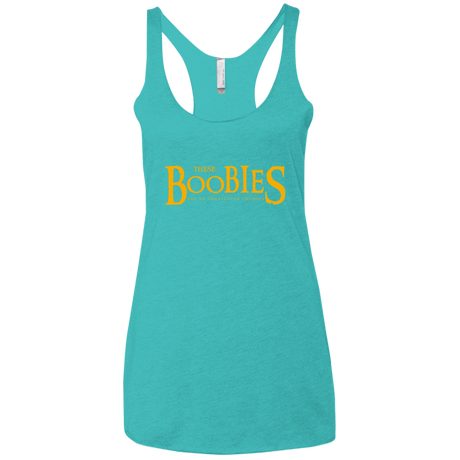 T-Shirts Tahiti Blue / X-Small These boobies Women's Triblend Racerback Tank
