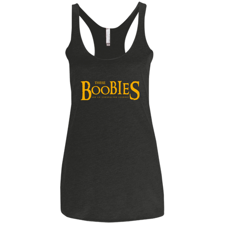 T-Shirts Vintage Black / X-Small These boobies Women's Triblend Racerback Tank