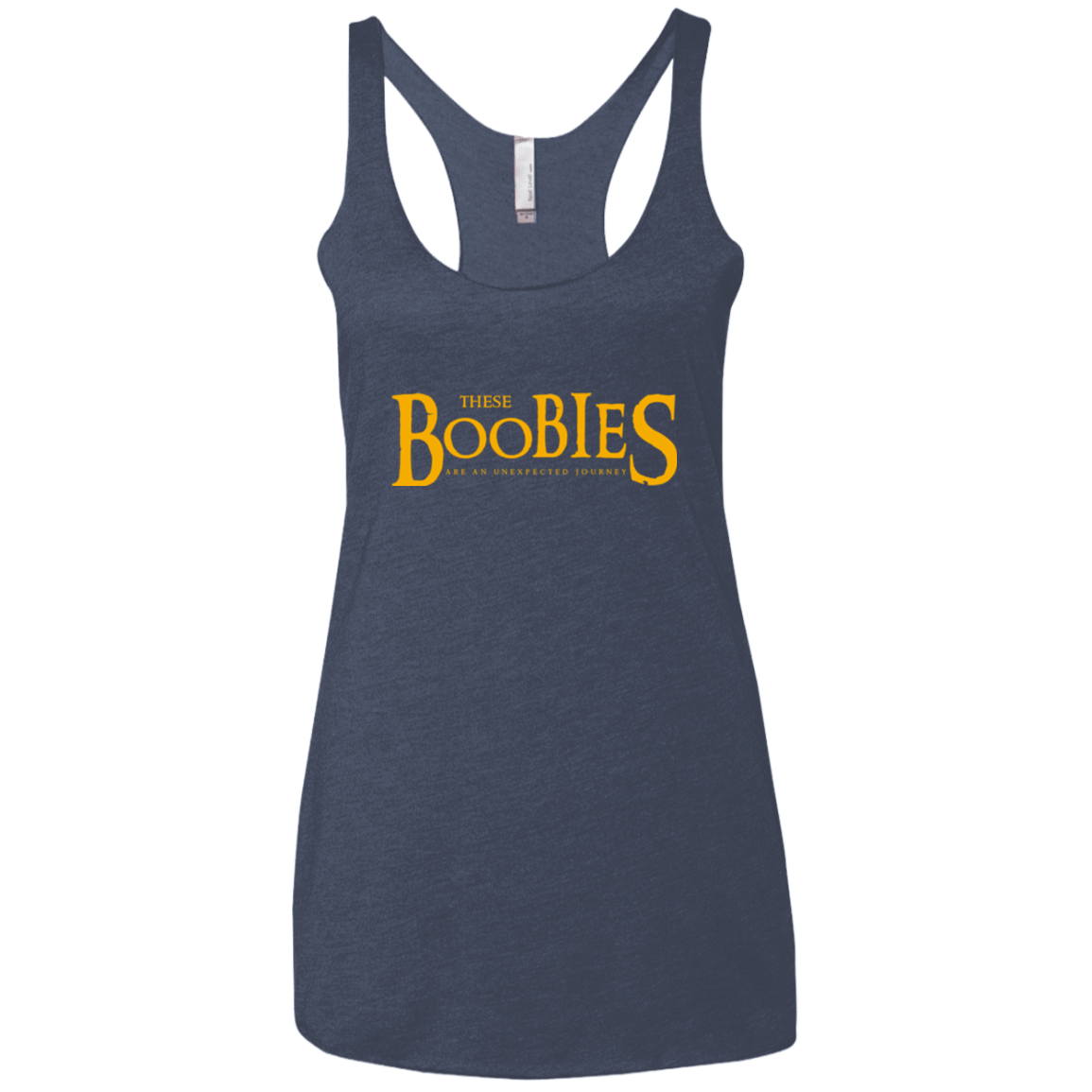 T-Shirts Vintage Navy / X-Small These boobies Women's Triblend Racerback Tank