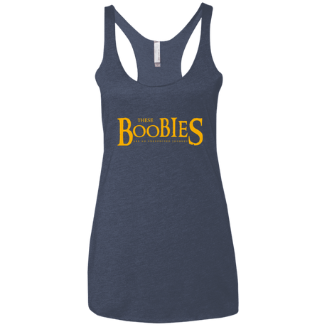T-Shirts Vintage Navy / X-Small These boobies Women's Triblend Racerback Tank