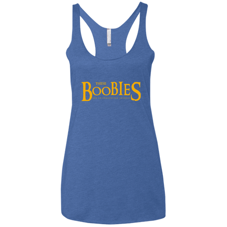 T-Shirts Vintage Royal / X-Small These boobies Women's Triblend Racerback Tank