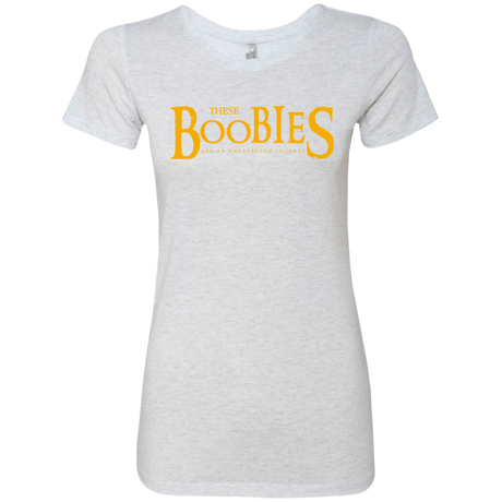 T-Shirts Heather White / Small These boobies Women's Triblend T-Shirt