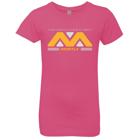 T-Shirts Hot Pink / YXS They Mostly Come At Night Mostly Girls Premium T-Shirt
