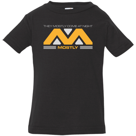 T-Shirts Black / 6 Months They Mostly Come At Night Mostly Infant Premium T-Shirt