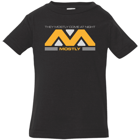 T-Shirts Black / 6 Months They Mostly Come At Night Mostly Infant Premium T-Shirt