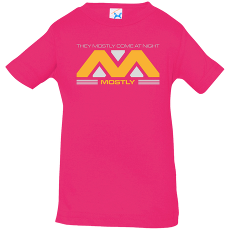 T-Shirts Hot Pink / 6 Months They Mostly Come At Night Mostly Infant Premium T-Shirt