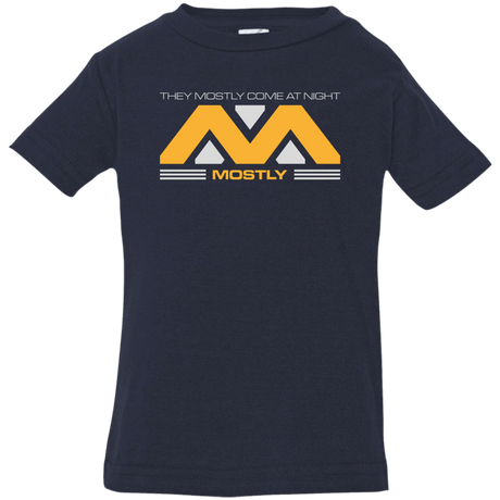 T-Shirts Navy / 6 Months They Mostly Come At Night Mostly Infant Premium T-Shirt