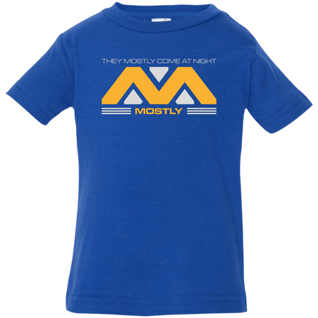 T-Shirts Royal / 6 Months They Mostly Come At Night Mostly Infant Premium T-Shirt