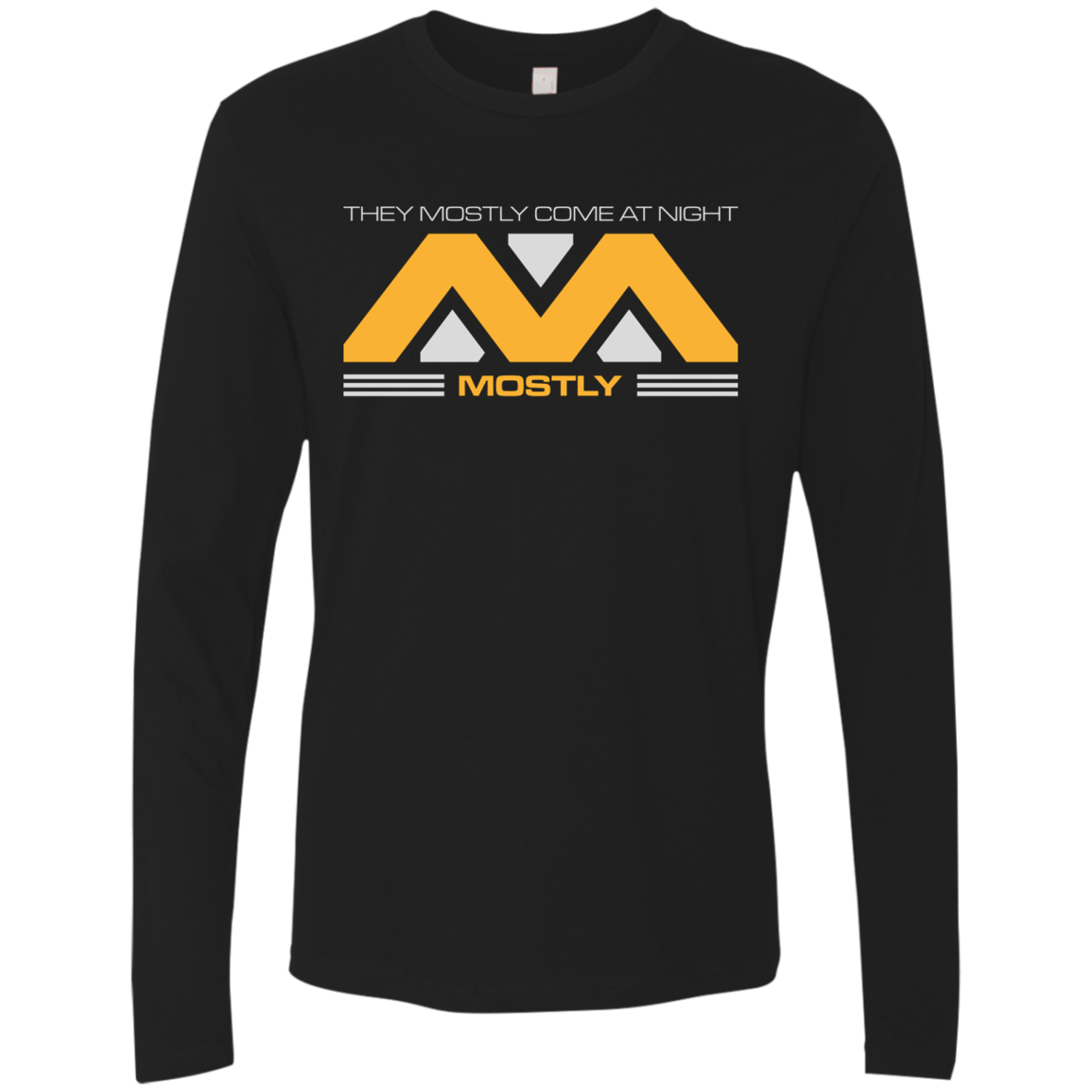 T-Shirts Black / Small They Mostly Come At Night Mostly Men's Premium Long Sleeve