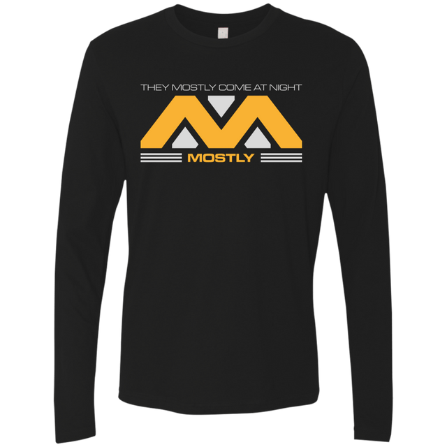 T-Shirts Black / Small They Mostly Come At Night Mostly Men's Premium Long Sleeve