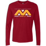 T-Shirts Cardinal / Small They Mostly Come At Night Mostly Men's Premium Long Sleeve