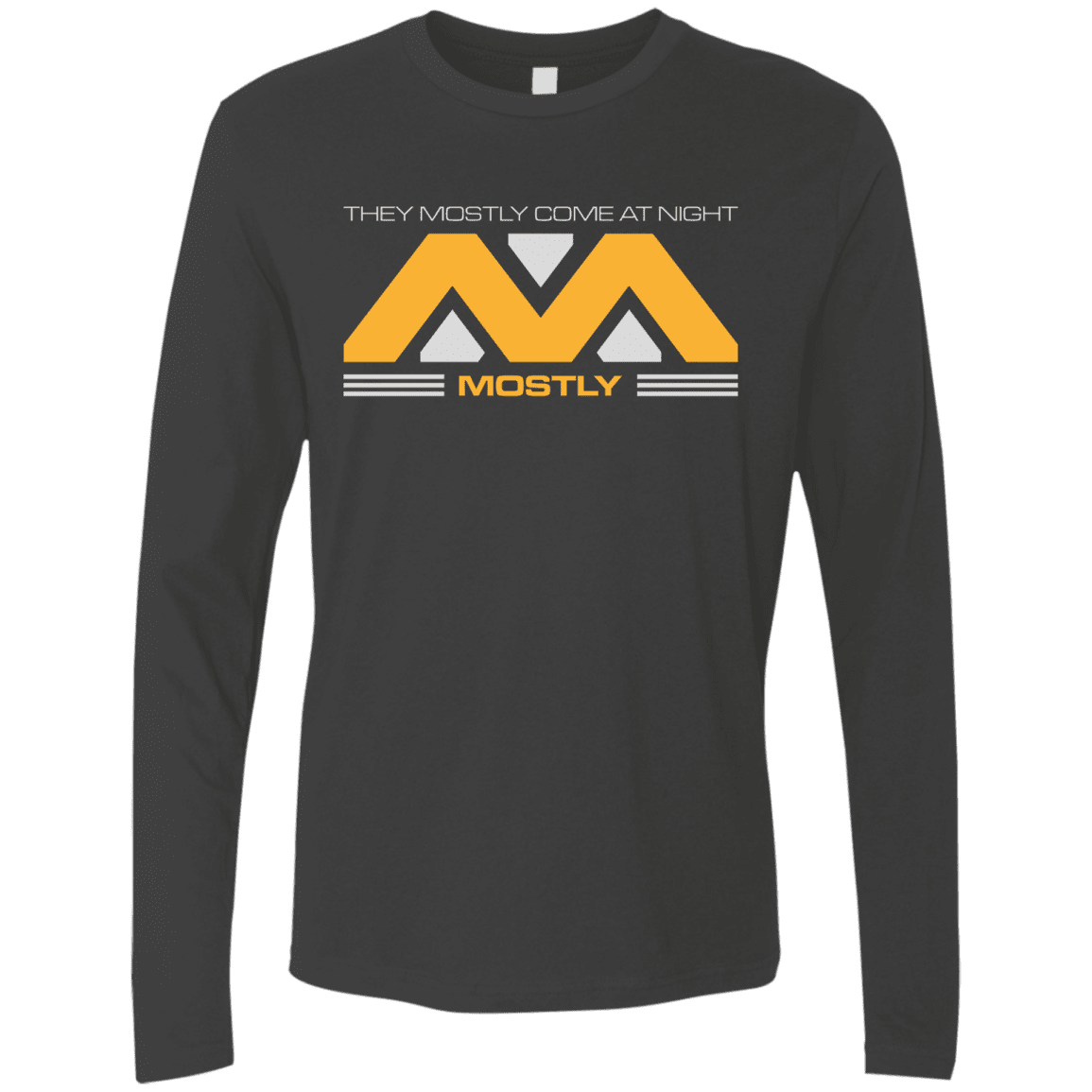 T-Shirts Heavy Metal / Small They Mostly Come At Night Mostly Men's Premium Long Sleeve