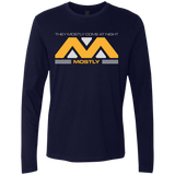 T-Shirts Midnight Navy / Small They Mostly Come At Night Mostly Men's Premium Long Sleeve