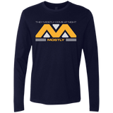 T-Shirts Midnight Navy / Small They Mostly Come At Night Mostly Men's Premium Long Sleeve