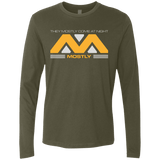 T-Shirts Military Green / Small They Mostly Come At Night Mostly Men's Premium Long Sleeve