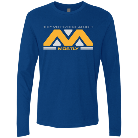 T-Shirts Royal / Small They Mostly Come At Night Mostly Men's Premium Long Sleeve