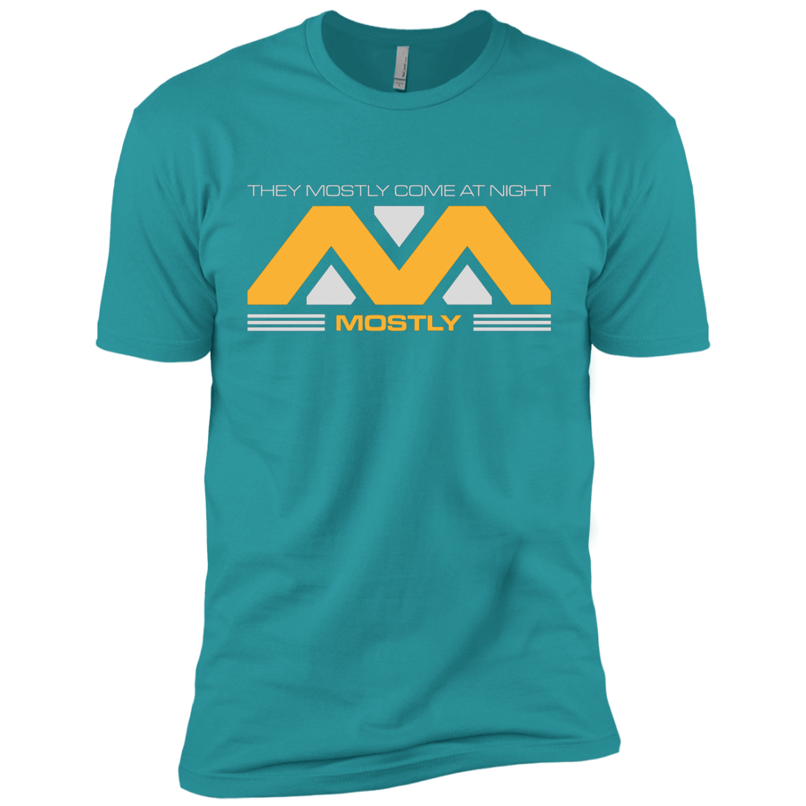 T-Shirts Tahiti Blue / X-Small They Mostly Come At Night Mostly Men's Premium T-Shirt