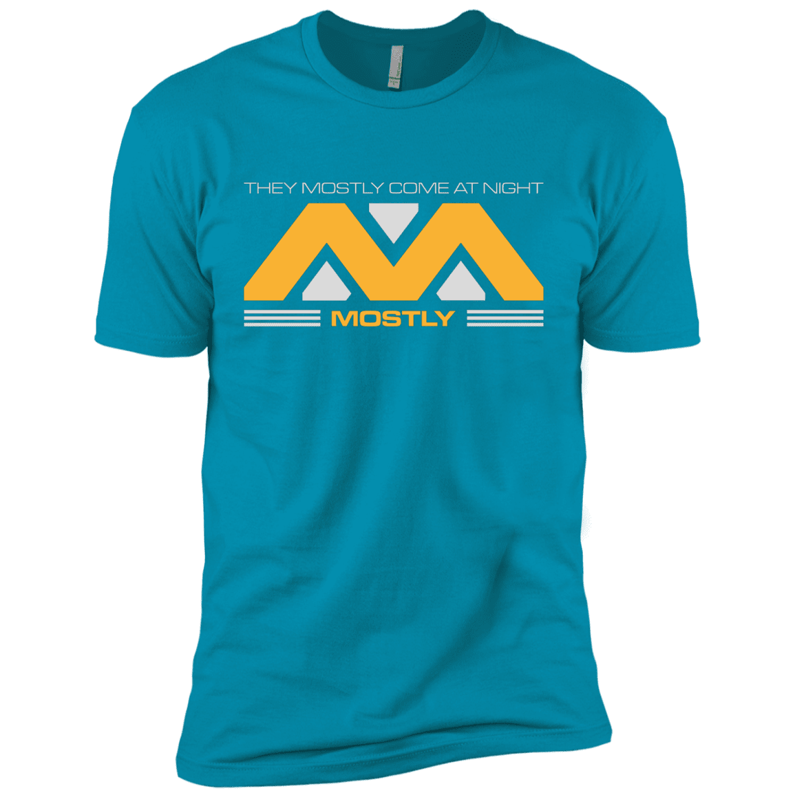 T-Shirts Turquoise / X-Small They Mostly Come At Night Mostly Men's Premium T-Shirt
