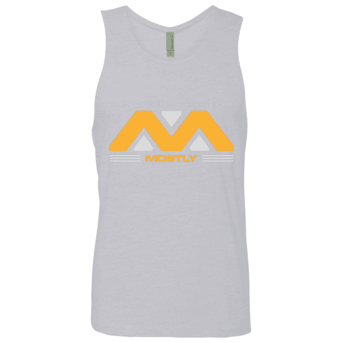 T-Shirts Heather Grey / Small They Mostly Come At Night Mostly Men's Premium Tank Top