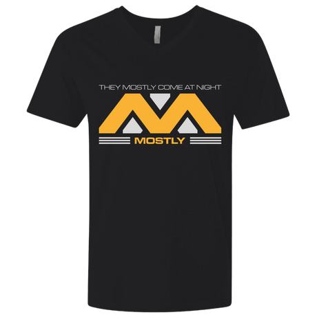 T-Shirts Black / X-Small They Mostly Come At Night Mostly Men's Premium V-Neck